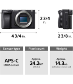 Sony Alpha a6400 Mirrorless Camera: Compact APS-C Interchangeable Lens Digital Camera with Real-Time Eye Auto Focus, 4K Video, Flip Screen & 16-50mm Lens - E Mount Compatible - ILCE-6400L/B, Black - Image 4