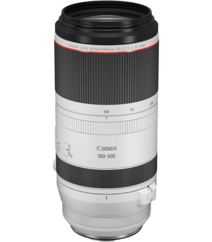 Canon RF100-500mm F4.5-7.1 L is USM Lens, Super-Telephoto Zoom Lens, Compatible with EOS R Series Mirrorless Cameras, White