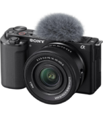 Sony Alpha ZV-E10 - APS-C Interchangeable Lens Mirrorless Vlog Camera Kit - Black, ZVE10KB